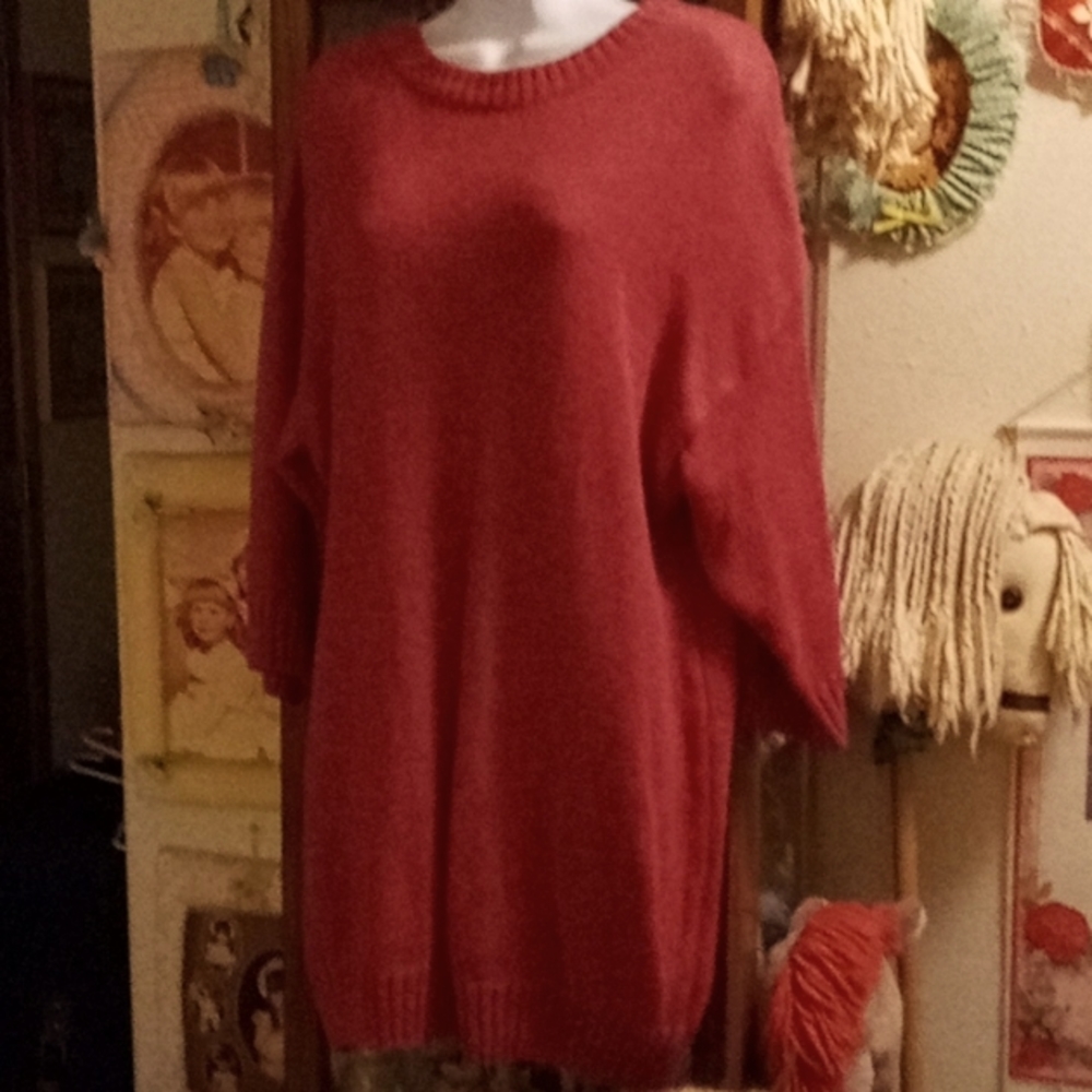 Super BIG, Oversized, Vintage 80's, Hot Pink Sweater